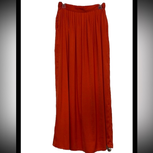 ❌SOLD❌BCBGMaxAzria Sofia Pleated Maxi Skirt Red size XS - Picture 2 of 16